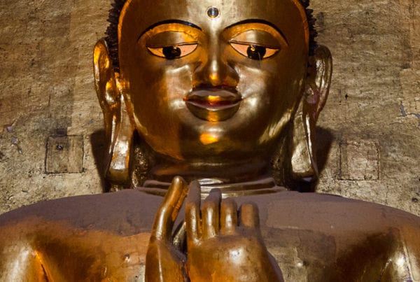 Standing Buddha Ananda Temple Bagan Myanmar